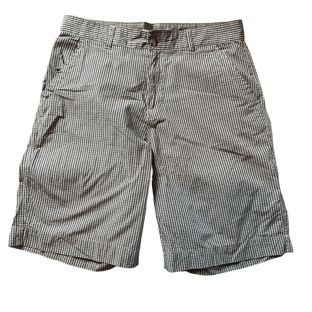 Martin Gordon 100% Cotton Green/Tan Plaid Short.  Waist 32